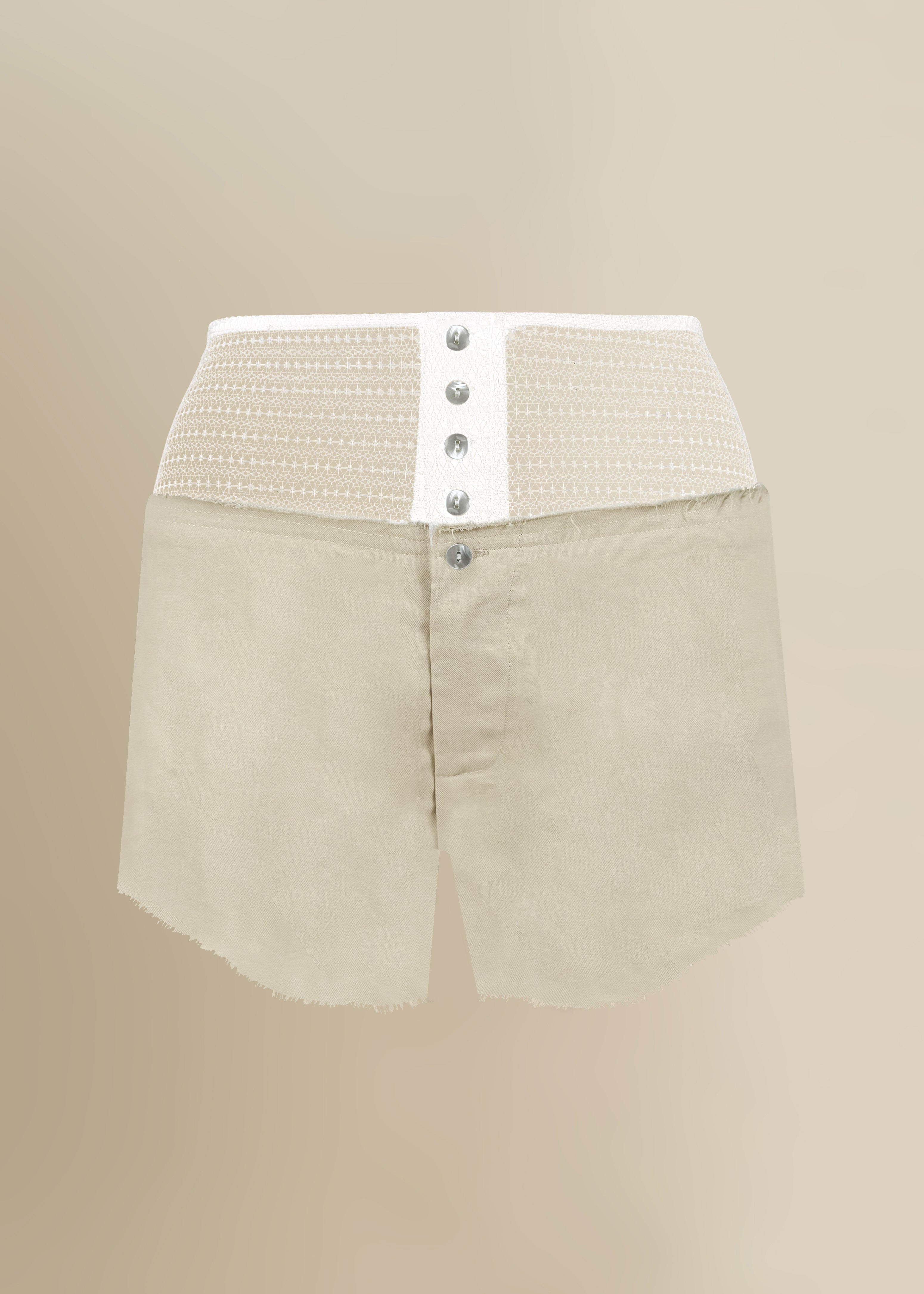 Linen Laissez Short in Beige