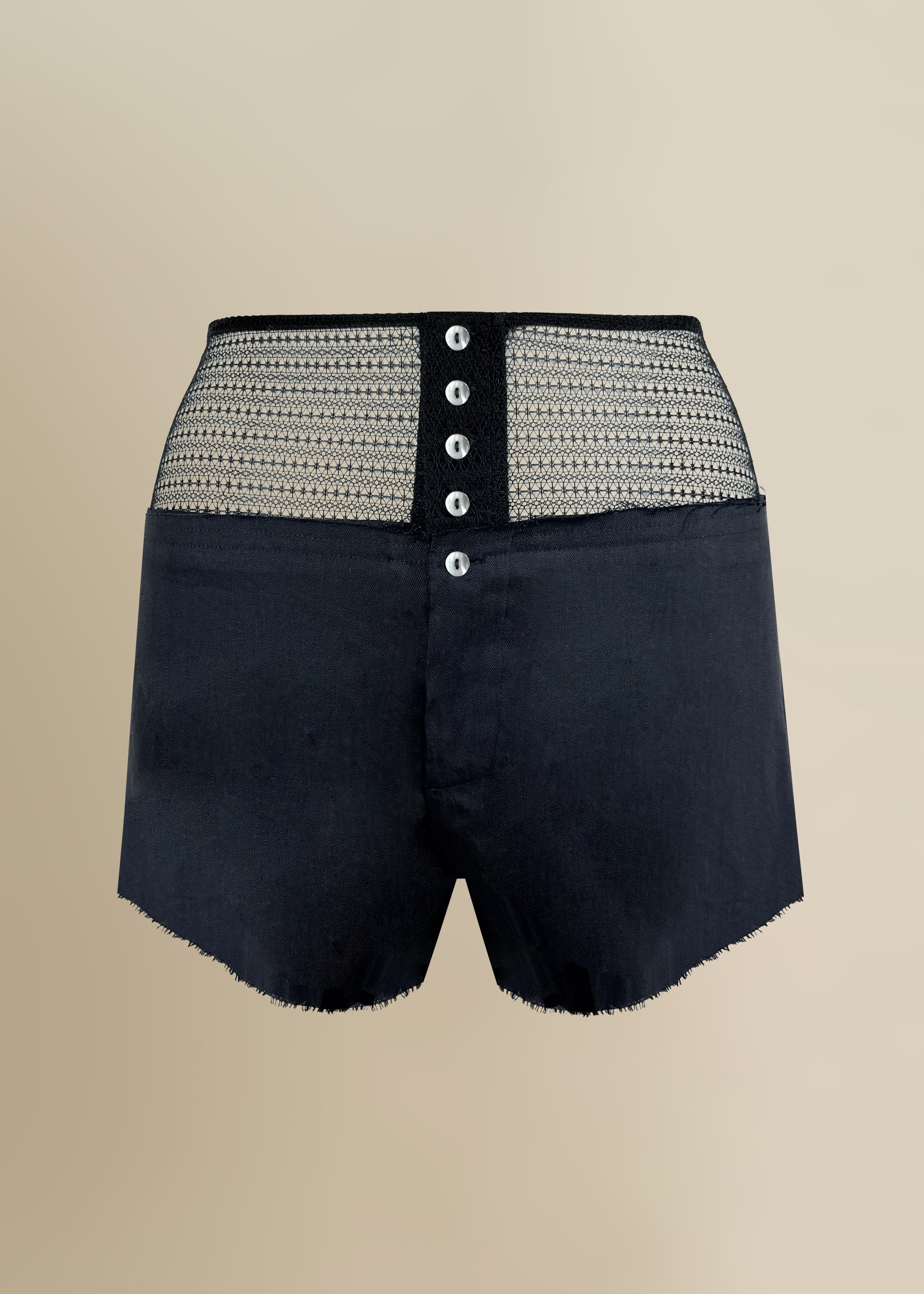 Linen Laissez Short in Black