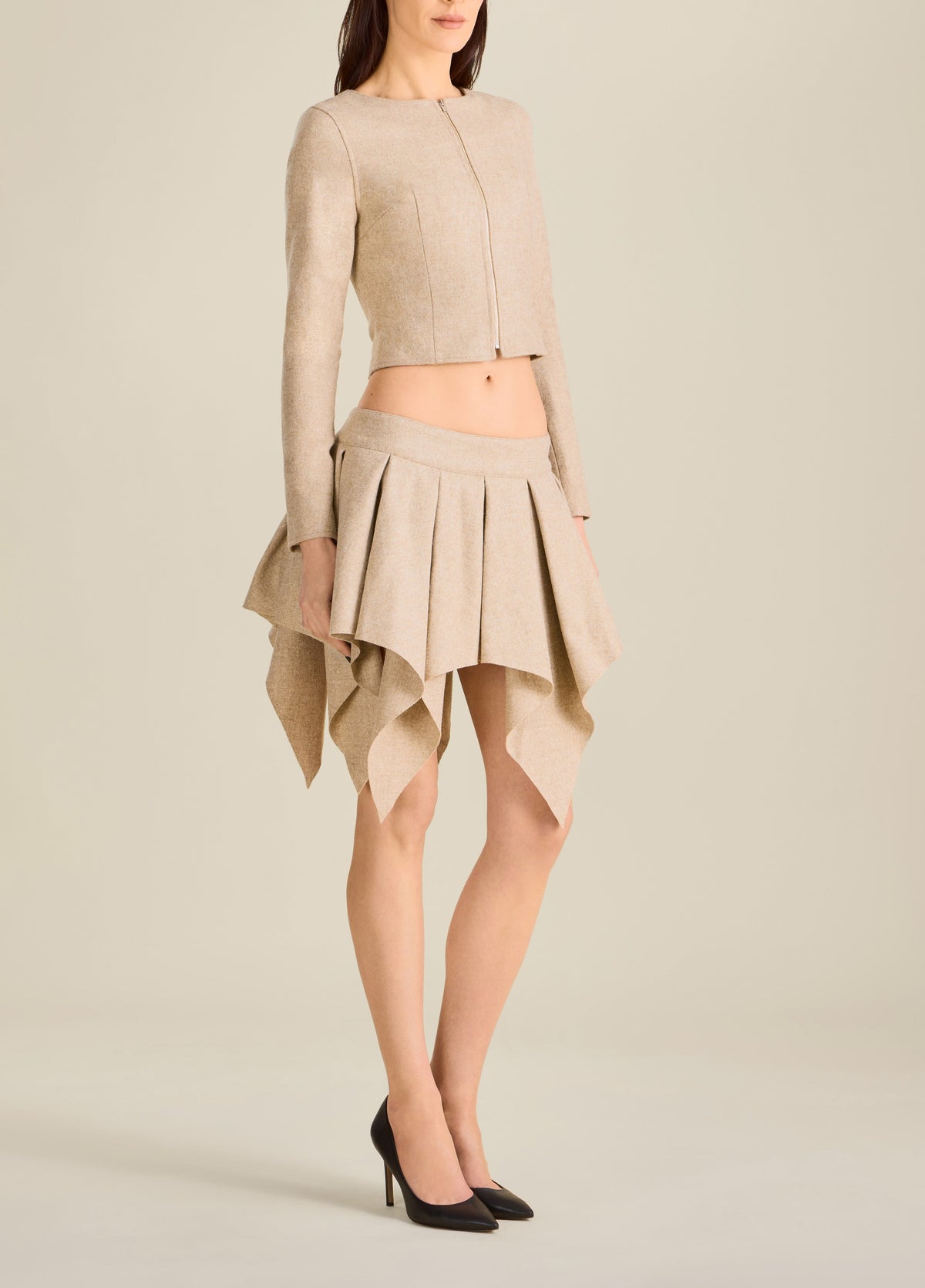 Web Jacket in Beige