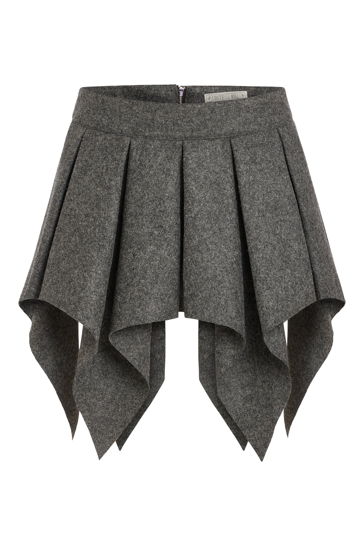Wool Bella Skirt in Grey