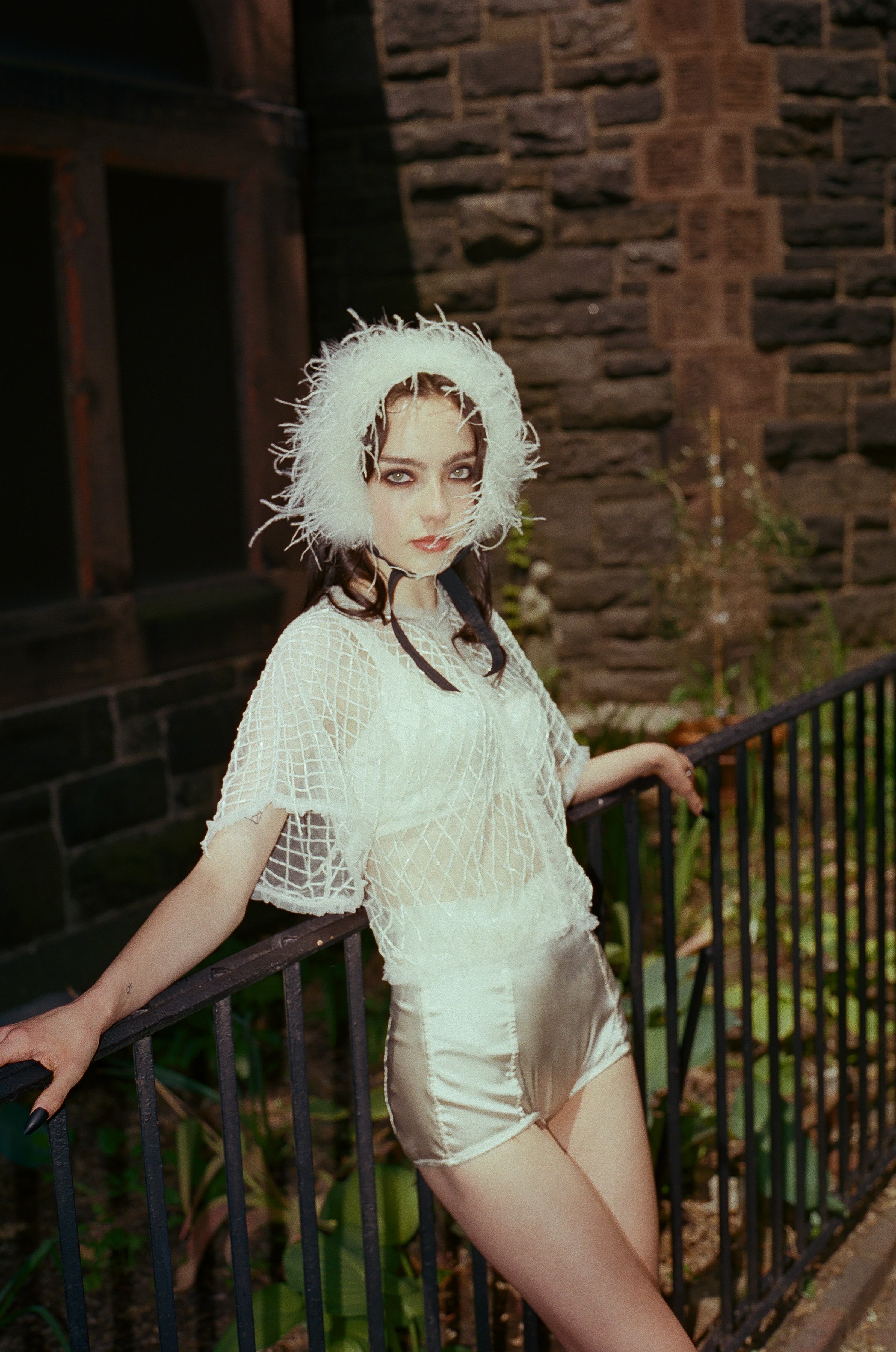 ◆BADBLOOD◆ Lawrence Dress Cream w-dress17-55 Elizabeth K - GL2559 Low Scoop Back Sleeveless V-Neck Velvet
